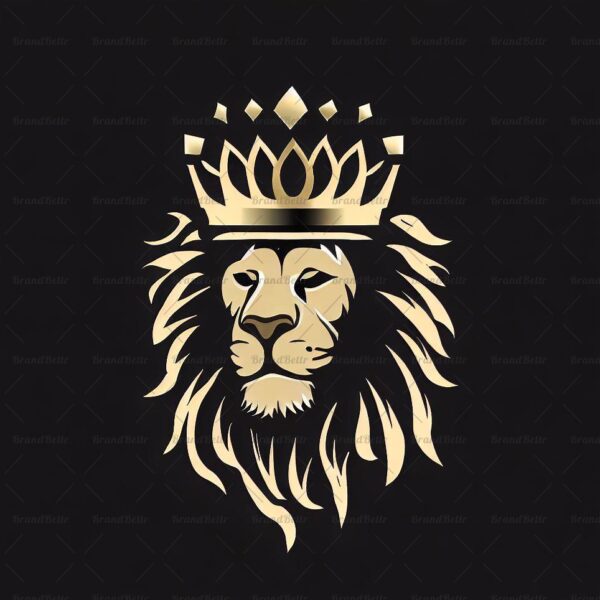 Majestätischer Löwe und Krone